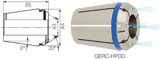 ER-HPDD Collet FAHRION, Precision Collets, Protect 471E GERC40-HPDD, Clamping Range 10,0 - 25,0 mm
