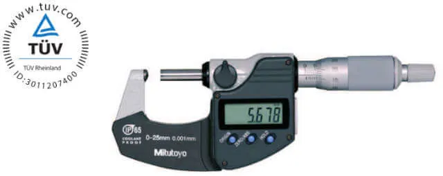 Precision Digital Micrometer MITUTOYO, 395, with spherical measuring surface
