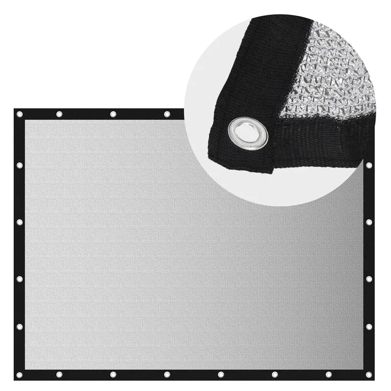 Schattennetz für Kompaktwagen 3x4 m Silber/Schwarz aus Polyethylen