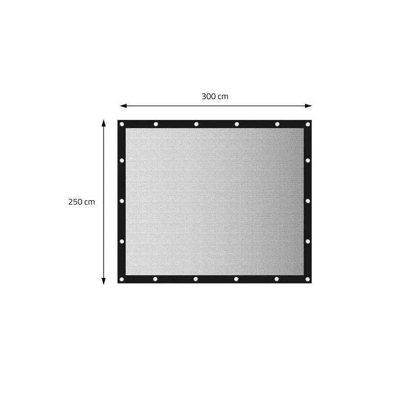 Schattennetz für Kleinwagen 2,5x3 m Silber/Schwarz aus Polyethylen