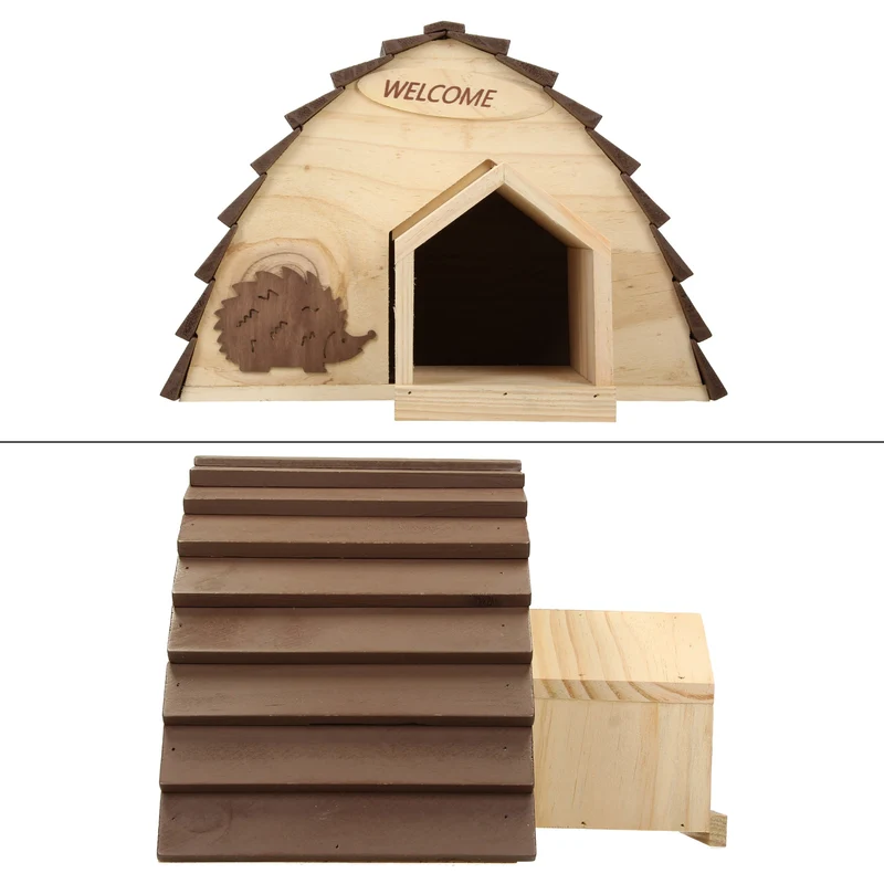 Igelhaus 34,5x20x23,5 cm Braun aus Kiefernholz