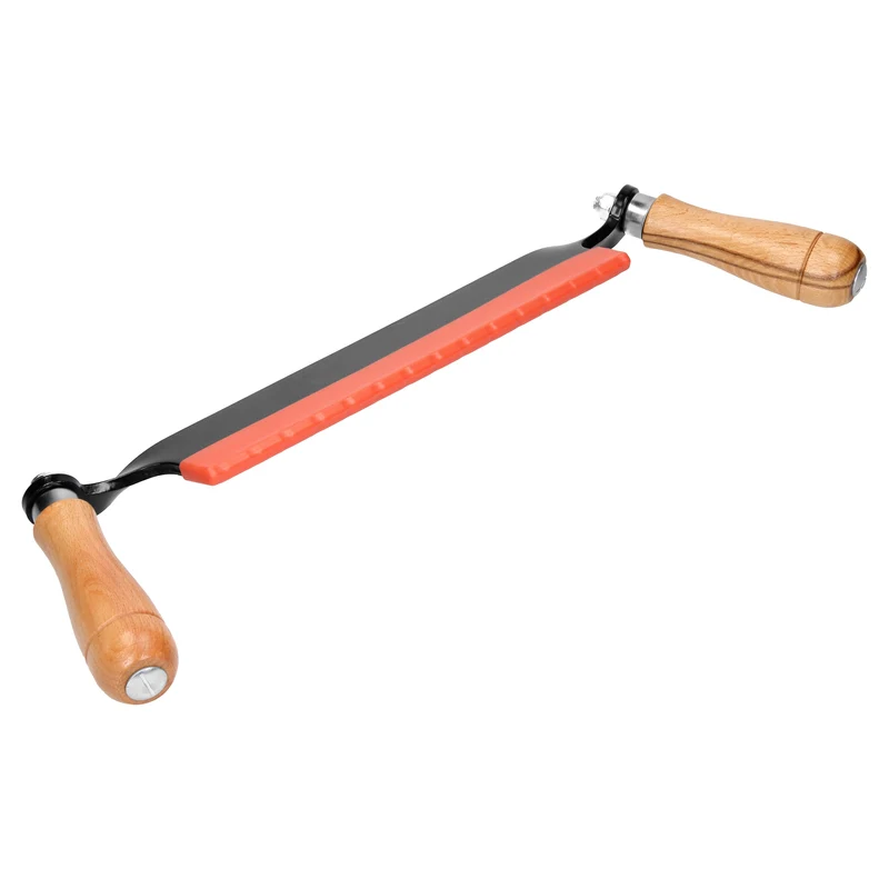 Zugmesser mit Holzgriffen und Klingenschutz 254 mm gerade