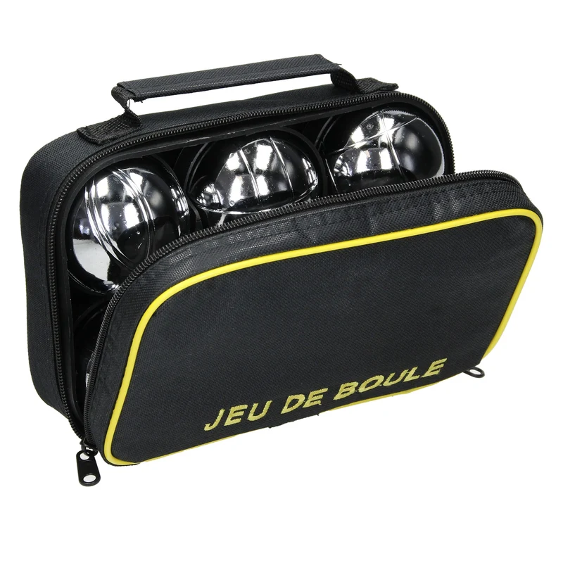Boules Set 6-Teilig mit Holzkugel und Abstandsmesser inkl. Tragetasche