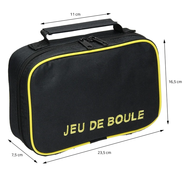 Boules Set 6-Teilig mit Holzkugel und Abstandsmesser inkl. Tragetasche