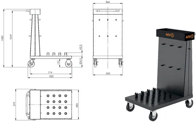 Workshop trolley AMF, without elements