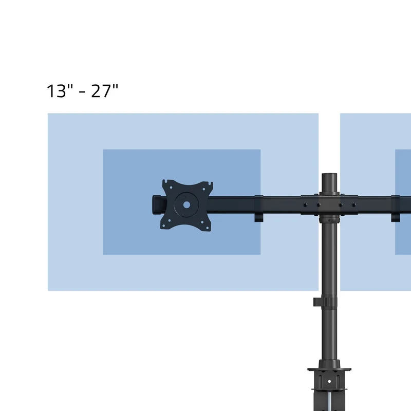 Monitor Halterung für zwei Monitore 13-27 Zoll VESA 75/100 mm