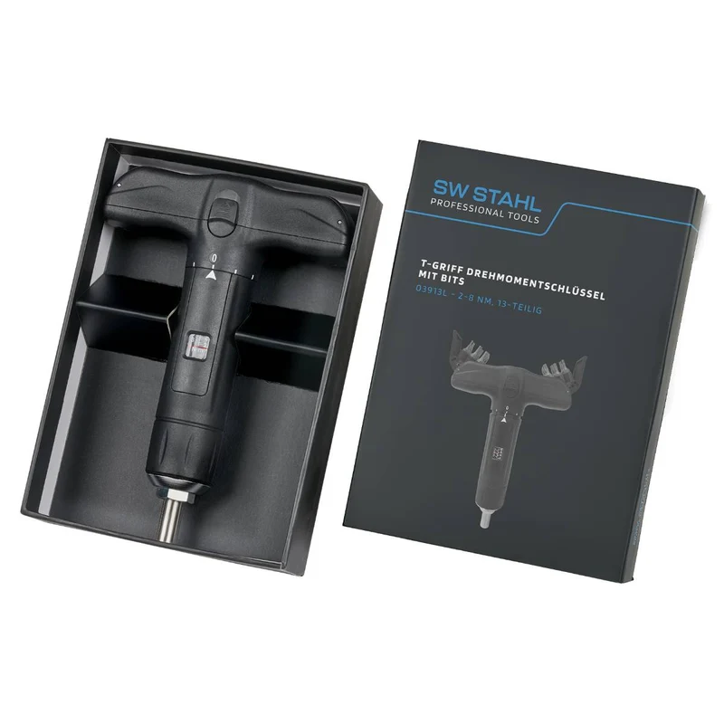 SW-Stahl T-Griff Drehmomentschlüssel mit Bits 2-8 Nm 13-teilig