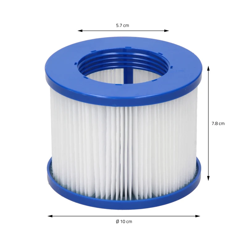 Ersatzfilter für Pool Whirlpool Spa 2er Set Ø 10cm Blau/Weiß