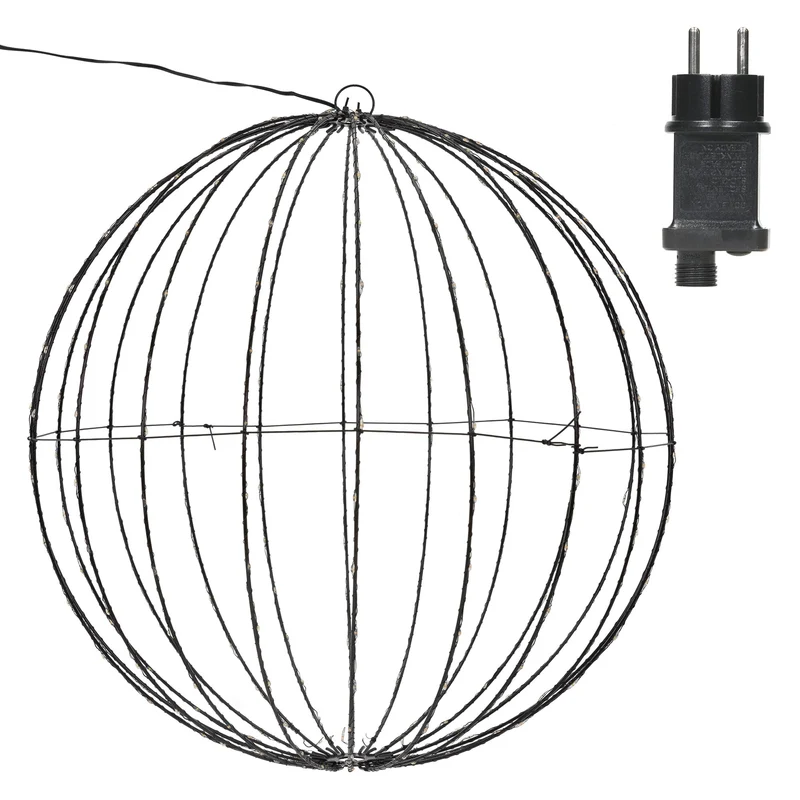 LED Leuchtkugel Ø 50cm mit 320 LEDs extra Warmweiß aus Metall