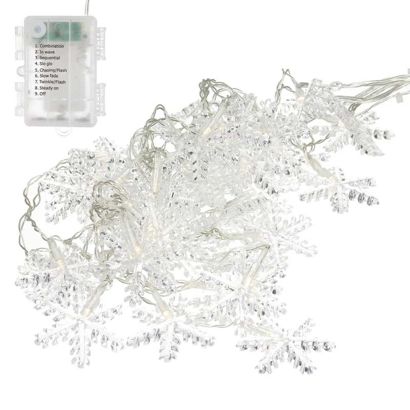 Weihnachtslichterkette LED Lichtervorhang mit 40 Warmweiße LEDs 100 cm inkl. Timer
