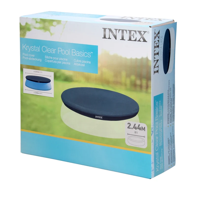 Intex Poolabdeckplane Ø 244 cm Dunkelblau
