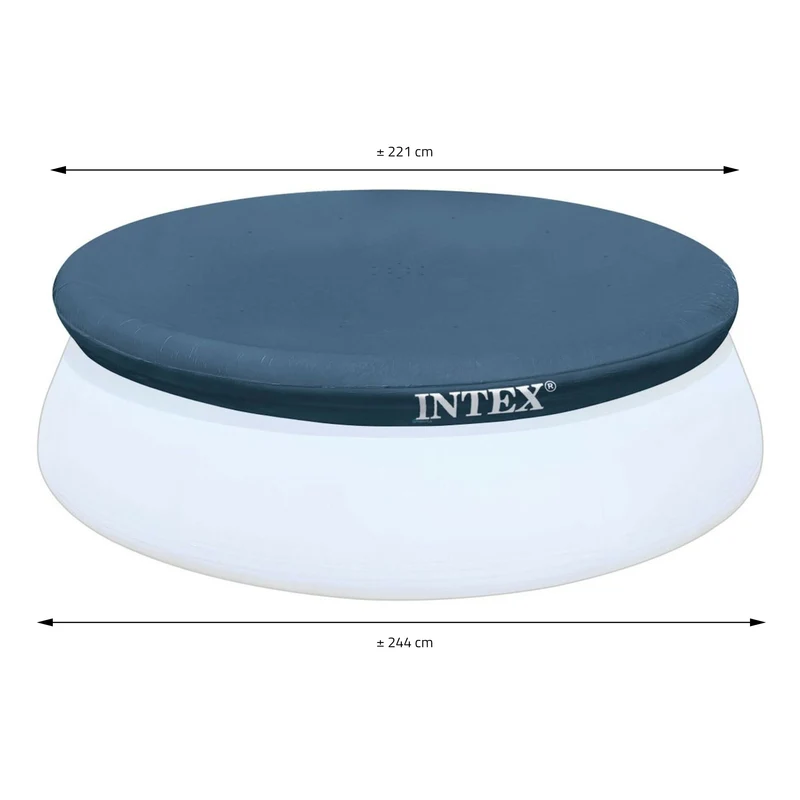 Intex Poolabdeckplane Ø 244 cm Dunkelblau