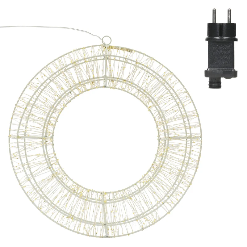 Weihnachtsdeko LED Kranz Ø 58cm warmweiß mit 1800 LED's inkl. Timer