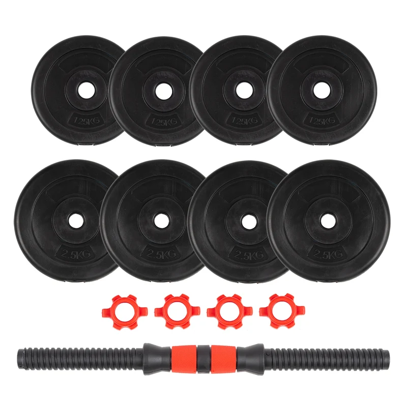 Kurzhanteln 2er Set 15kg Schwarz aus Vinyl