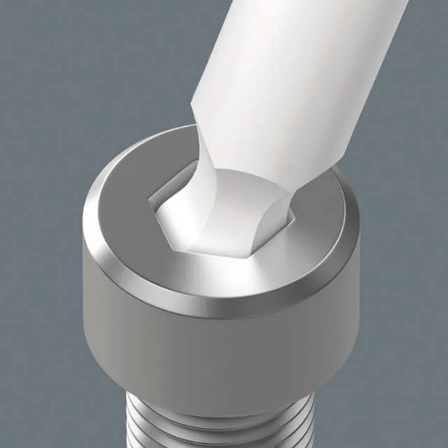Hexagon Ball-End Allen Key WERA, color-coded, zinc-phosphated