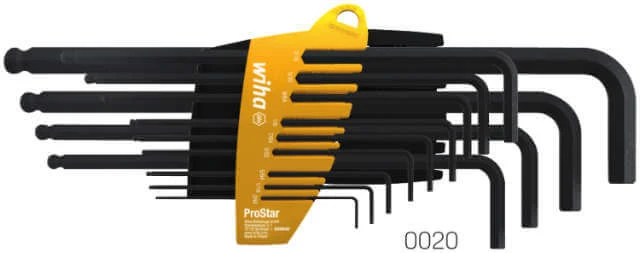 Hex key set WIHA, burnished