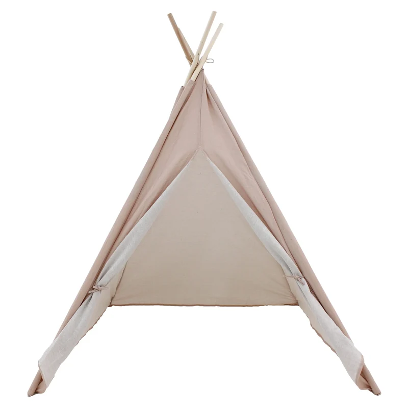 Spielzelt für Kinder mit Fenster 115x115x160 cm Altrosa aus Baumwolle