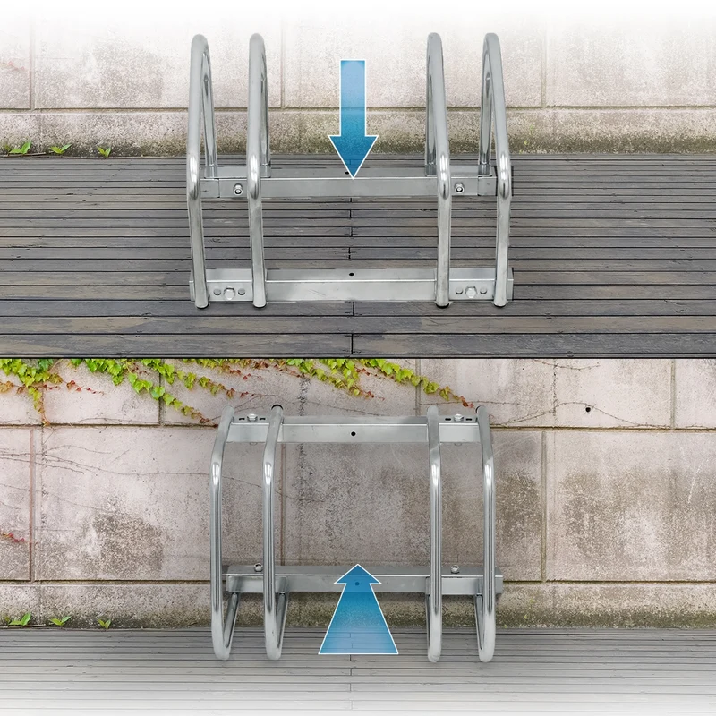 Fahrradständer für 2 Fahrräder 43 x 32 x 27 cm, aus verzinktem Stahl, inkl. Montagematerial