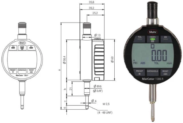 Precision Digital Dial Indicator MAHR, MarCator 1086 R
