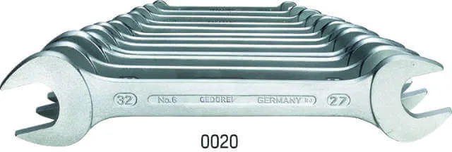 Double open-end wrench set GEDORE, DIN 3110