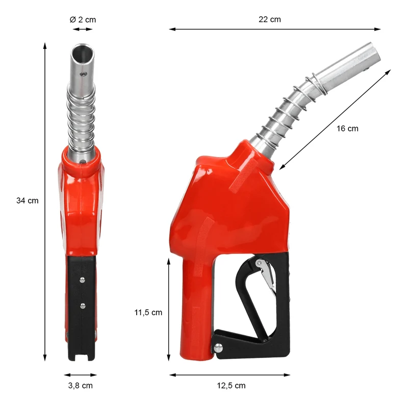 Automatische Zapfpistole mit Aluminium Rohr, 0-60 L/min