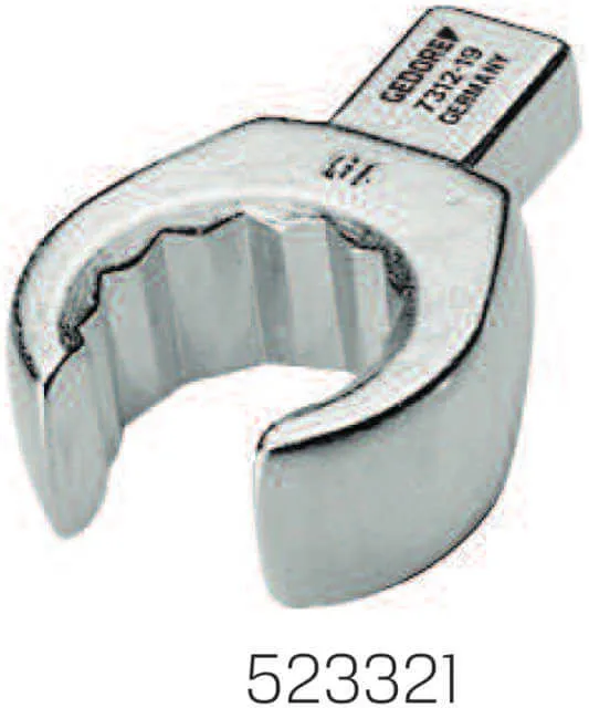 Insert tool GEDORE, Open-end ring spanner, Insert square 9 × 12 mm