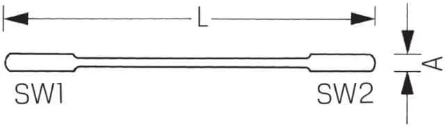 Double open-end wrench GEDORE, DIN 3110
