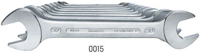 Double open-end wrench set GEDORE, DIN 3110