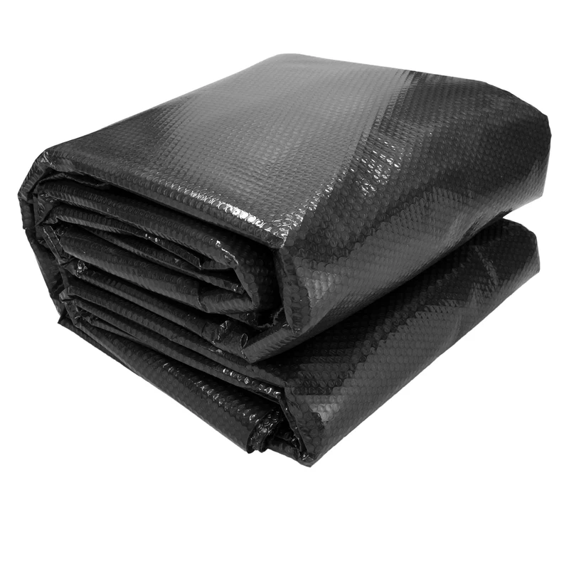 Pool Solarfolie Eckig 8x5 m 400µm Schwarz aus PE-Folie mit Luftkammern