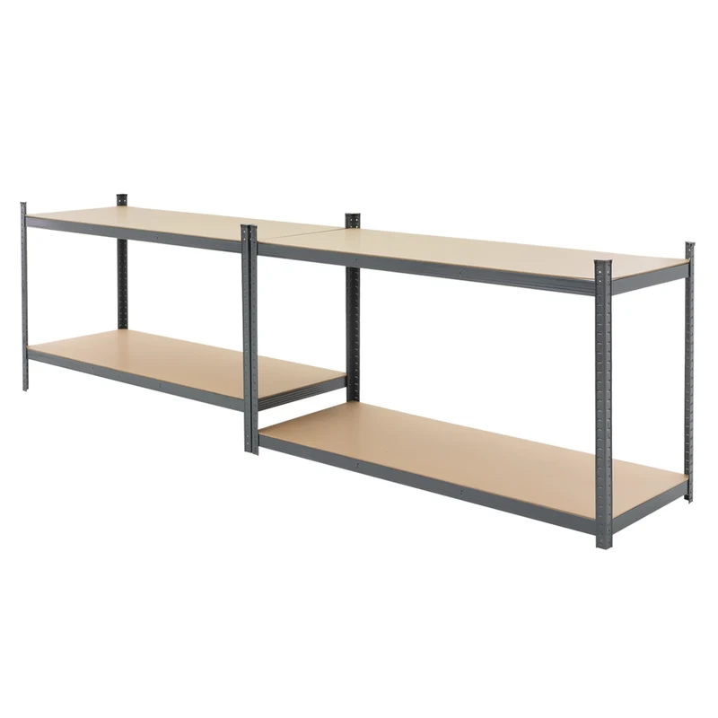 Werkstattregale 180x160x60 cm Anthrazit aus pulverbeschichtetes Metall und MDF Holzfaserplatte bis 700 kg