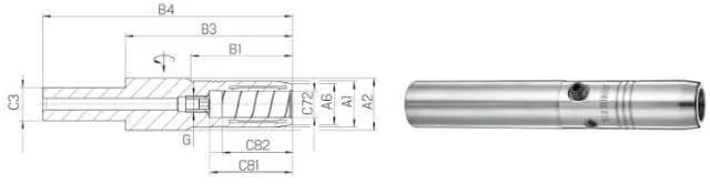 Chuck extension TENDO SCHUNK, extension