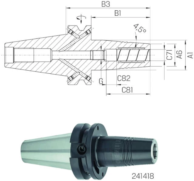 Hydraulic Expansion Chuck SCHUNK, TENDO Slim 4ax, short