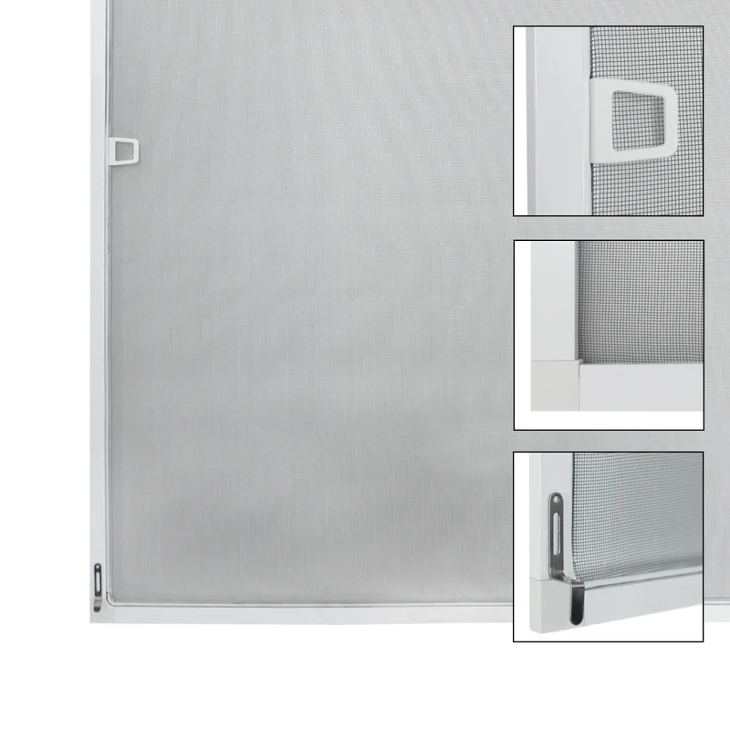Fliegengitter Weiß 120x140 cm mit Rahmen aus Aluminium