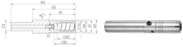 Chuck extension TENDO SCHUNK, extension