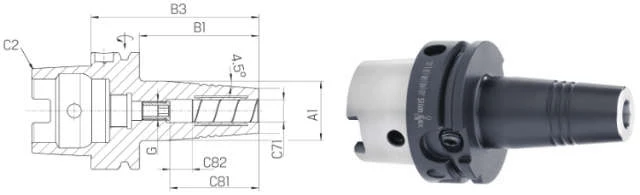 Hydraulic Expansion Chuck SCHUNK, DIN 69893 A TENDO slim G2,5 25.000 rpm
