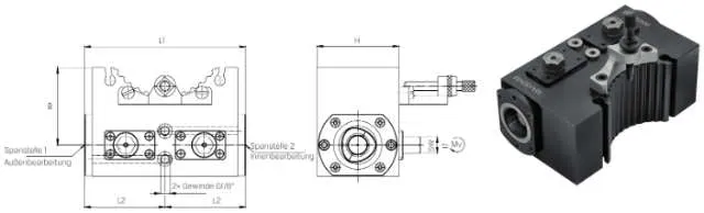 Quick-change tool holder KW, for external and internal machining