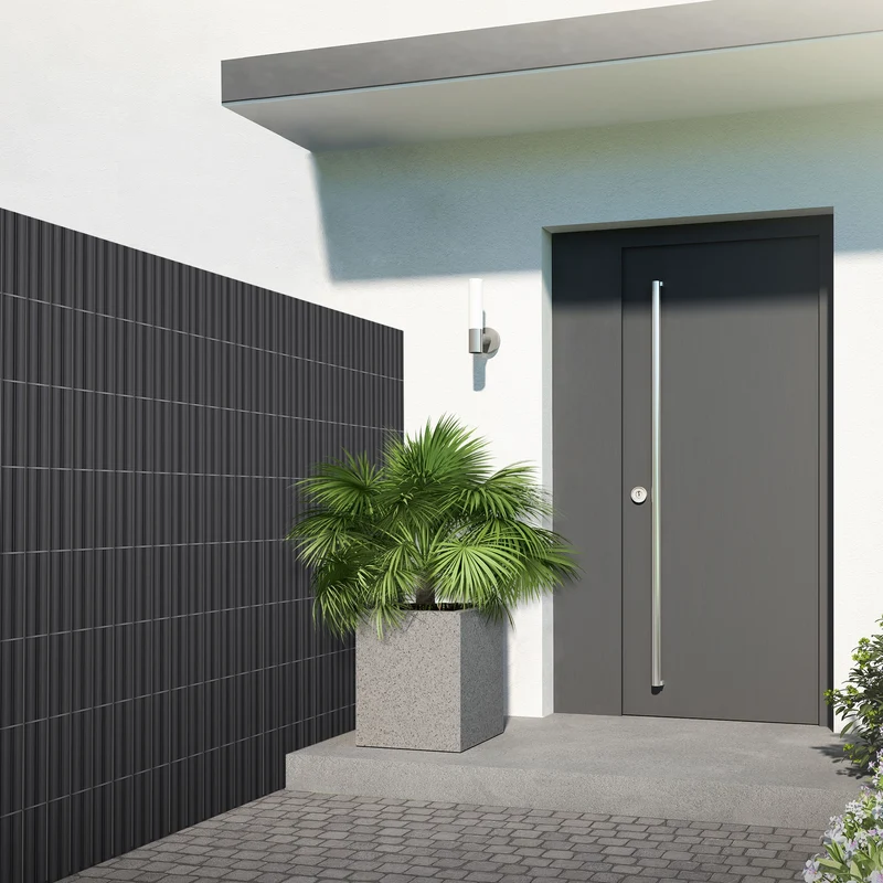 Sichtschutzmatte 140x300 cm Sichtschutzzaun Windschutz Balkonschutz PVC Anthrazit UV-beständig