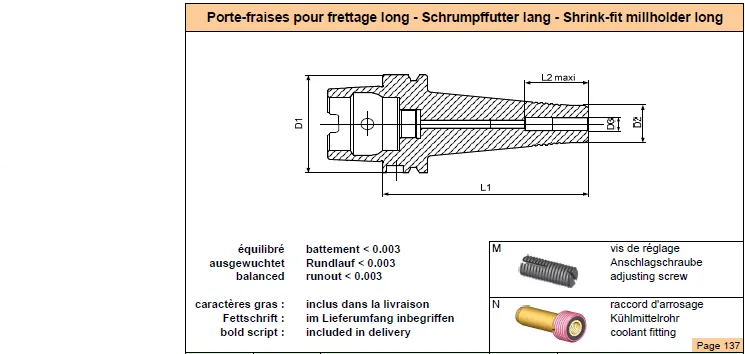 Shrink fit holder DIN69893-A40 d8