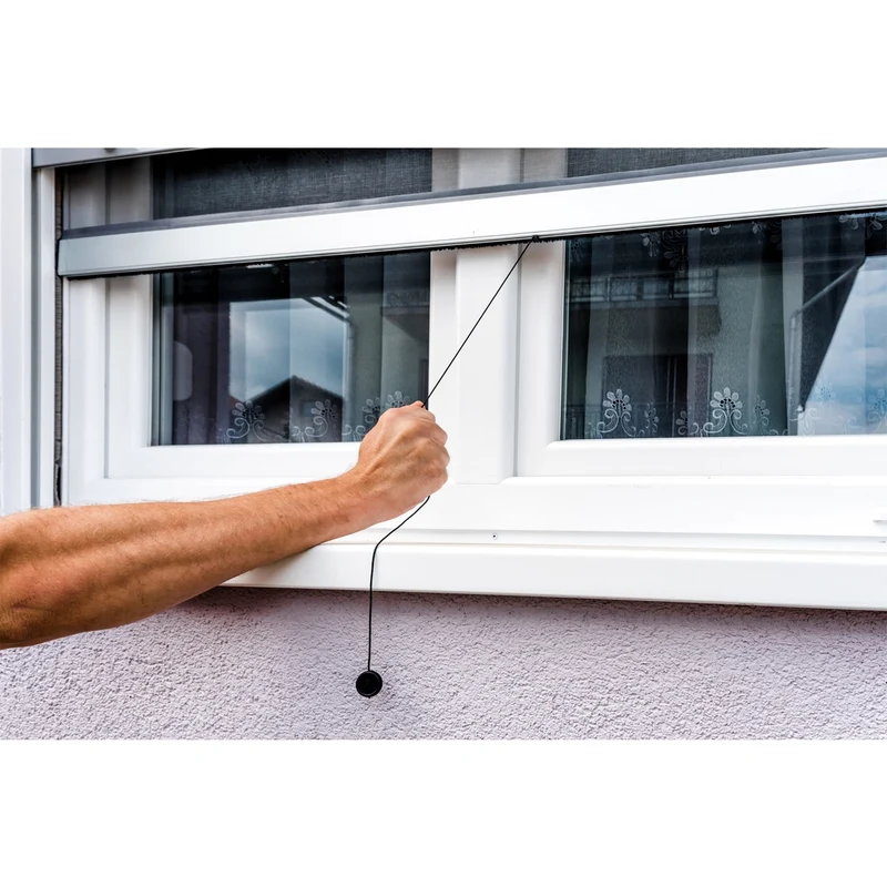 Insektenschutzrollo für Fenster 160x160 cm Braun