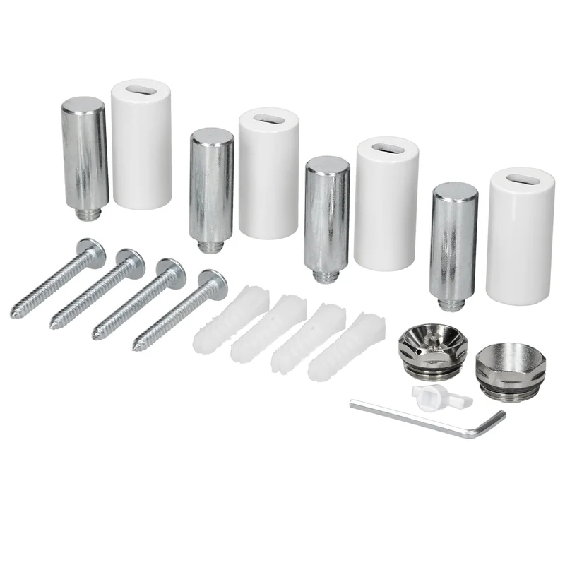 Badheizkörper Steam Design 600x1186 mm Weiß mit Wand Anschlussgarnitur