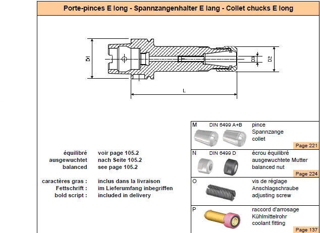 Collet holder DIN69893-A40 E16