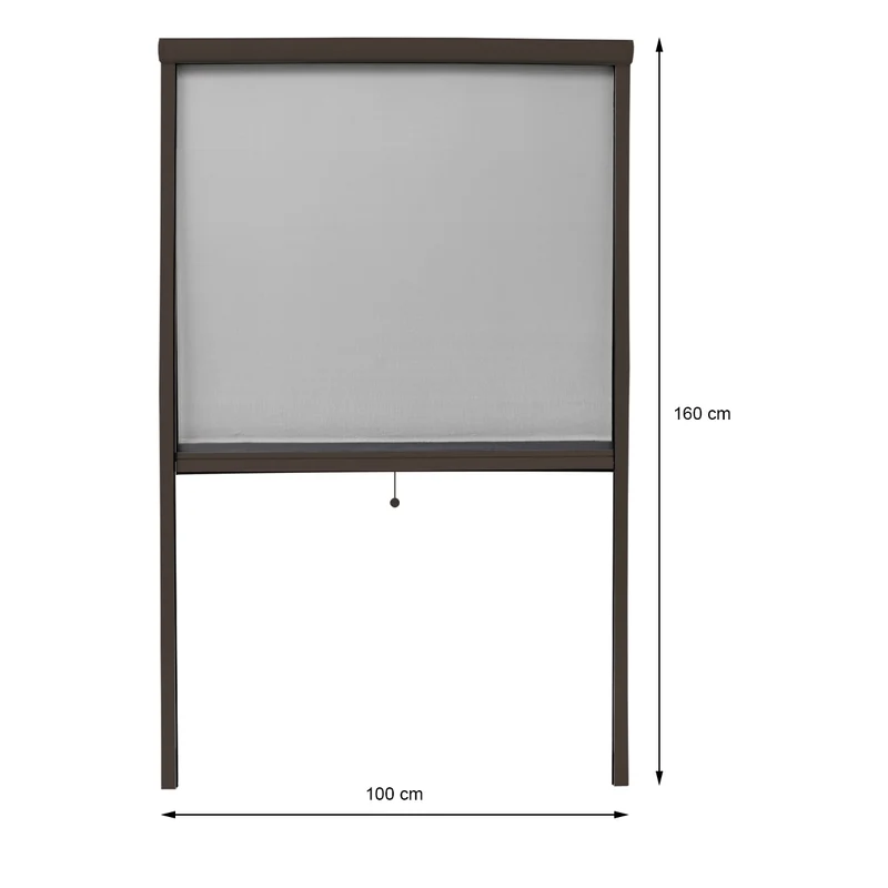 Fliegengitter Braun 100x160 cm mit Aluminium Rahmen
