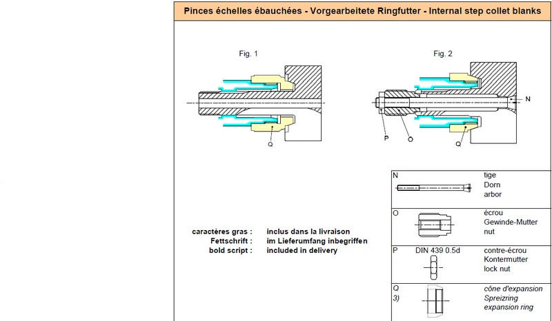 Nut for expanding pressure compensation W25