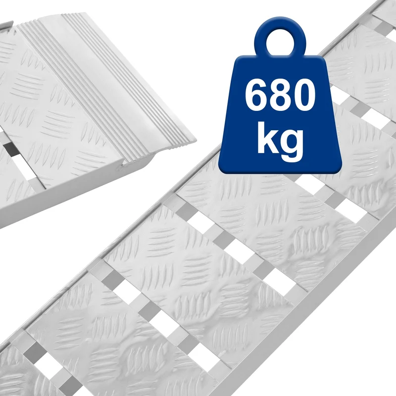 Auffahrrampe 225x28 cm aus Aluminium bis 680 kg