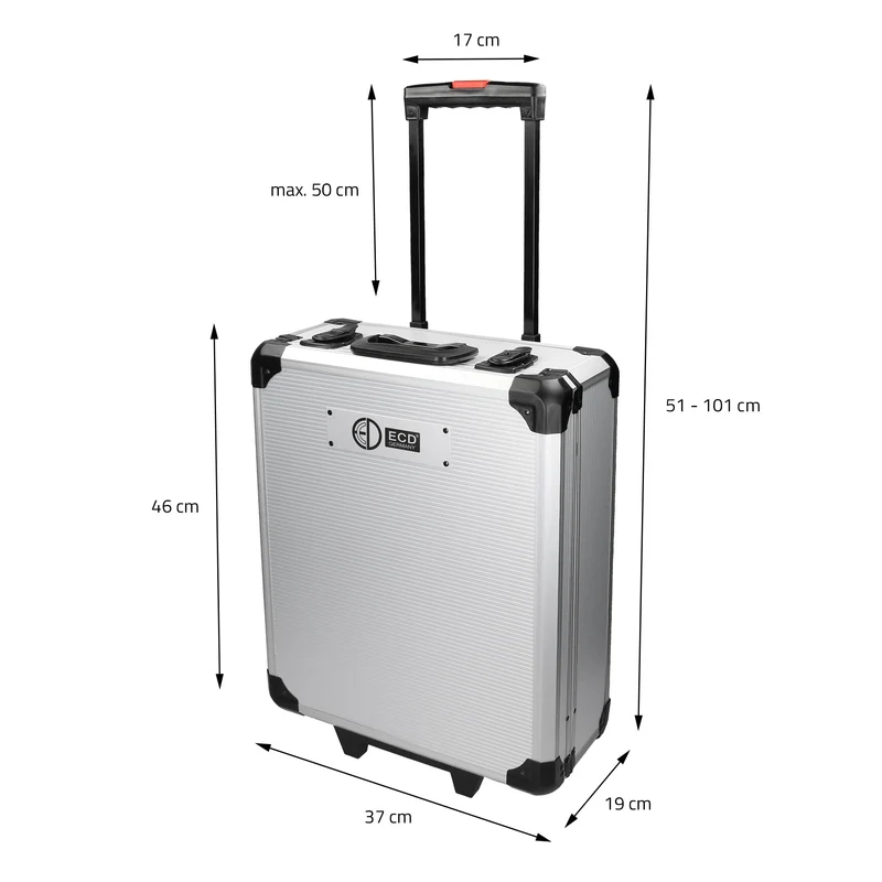 Aluminium Werkzeugkoffer 949 Teilig Aluminium Silber mit 4 Ebenen Chrom-Vanadium
