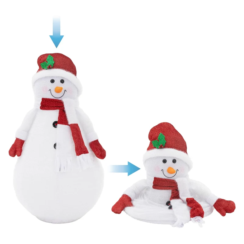 LED Schneemann XXL 140 cm Warmweiß mit 20 LEDs aus Kunststoff