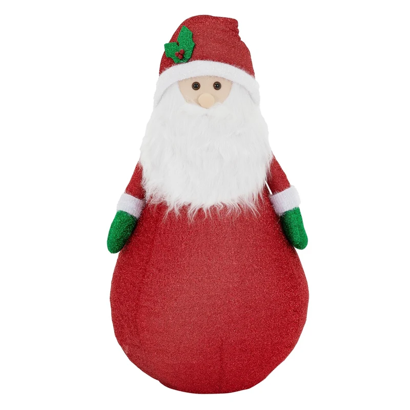 LED Weihnachtsmann XXL 140 cm Warmweiß mit 10 LEDs aus Kunststoff