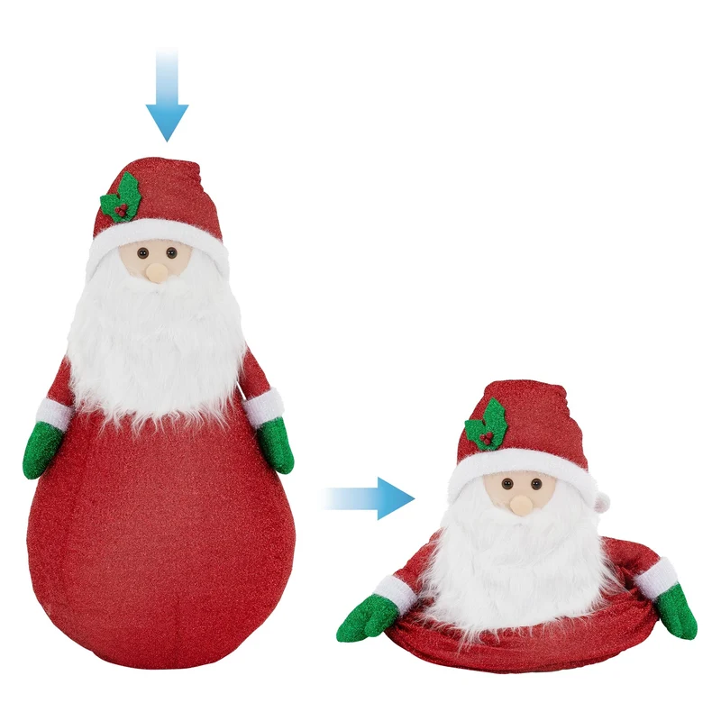 LED Weihnachtsmann XXL 140 cm Warmweiß mit 10 LEDs aus Kunststoff