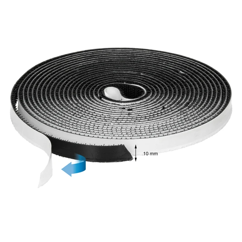 Klettband für Fliegengitter Schwarz 5m x 1cm