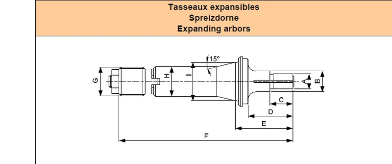 Expanding mandrels W12 d18